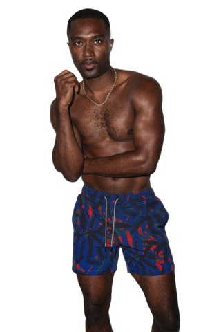 Tulum Volley Swim Trunk Navy Palm