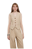 "Diary of an Old Friend" Customized Breathable Ramie Oversize Suit Vest Set