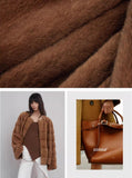 Vintage Clock Velvet Mink Fur Coat Winter