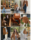 Vintage Clock Velvet Mink Fur Coat Winter