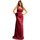Larissa Red Applique Evening Gown