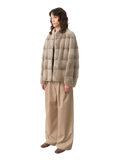 Imported Purple Label Mink Coat Horizontal Ridge Leaning Against the Ridge Craft Mink Fur Coat