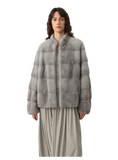Imported Purple Label Mink Coat Horizontal Ridge Leaning Against the Ridge Craft Mink Fur Coat