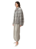 Imported Purple Label Mink Coat Horizontal Ridge Leaning Against the Ridge Craft Mink Fur Coat