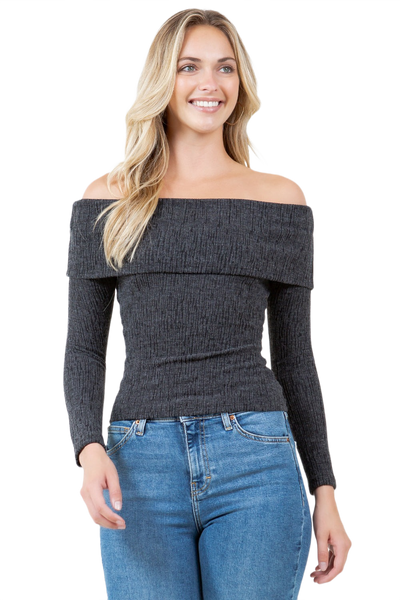 Elliana Textured Off Shoulder Top