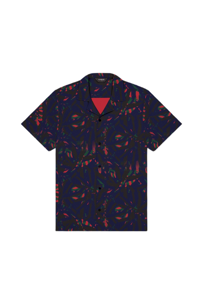 Saint Tropez Cabana Shirt Navy Palm