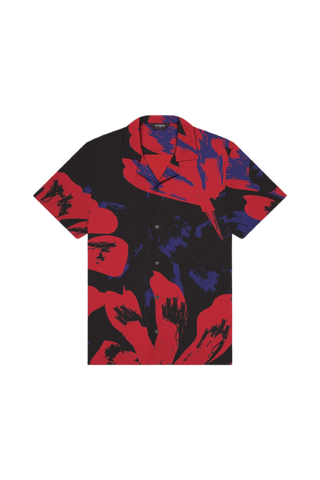 Saint Tropez Red Vintage Floral Cabana Shirt