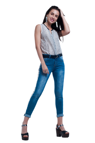 Denim Side Stripe Jeans