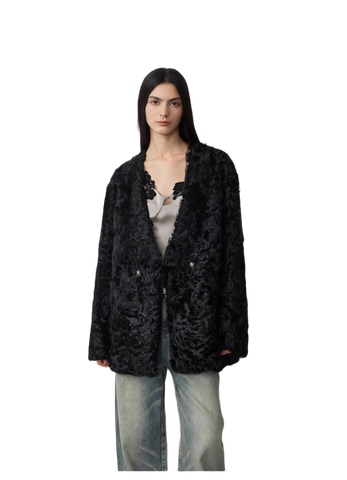 Blizzard Urban Luxury Two-Color Buff Lamb Coat