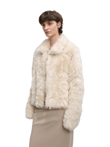 Berlin Soft Warm Short Lapel Tuscan Wool Sheepskin