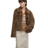Berlin Soft Warm Short Lapel Tuscan Wool Sheepskin