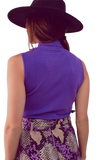 Knitted Tank Jumper in Purple