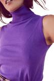 Knitted Tank Jumper in Purple
