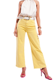 Wide Leg Jeans in Sunshine Yellow