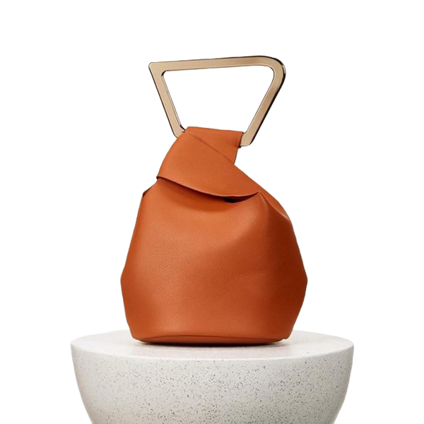 Luxury Leather Bucket Acrylic Handle Shoulder Bag
