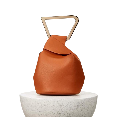 Luxury Leather Bucket Acrylic Handle Shoulder Bag