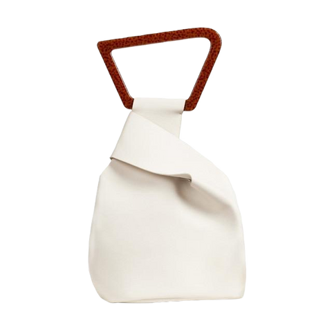Luxury Leather Bucket Acrylic Handle Shoulder Bag