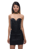Noira Bandage Black Metallic Mini Skirt Set