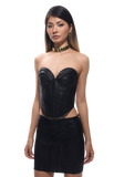 Noira Bandage Black Metallic Mini Skirt Set