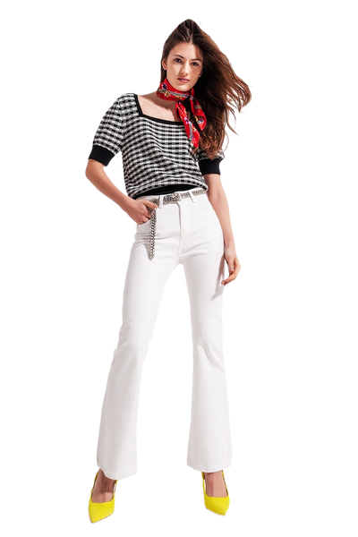 Flared Jeans in White