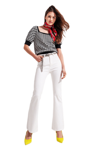 Flared Jeans in White