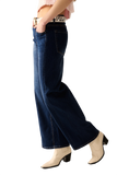 Dark Wash Wide Leg Stretch Denim Jeans