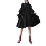 Hotaru Long Sleeve Pleated Shirt Dress