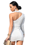 Silver Sequin Party Dress