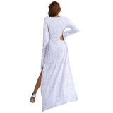 Adrina Side Split White Dress