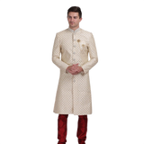 Traditional Sherwani in Diamond Work on Neck and Sleeves