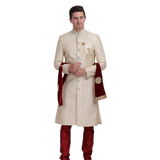 Traditional Sherwani in Diamond Work on Neck and Sleeves