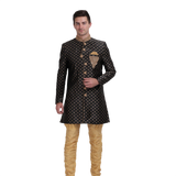 Regal Black Indo Western Dress