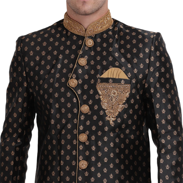 Regal Black Indo Western Dress