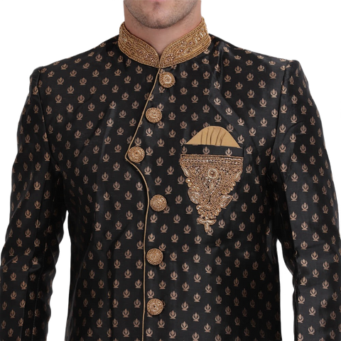 Regal Black Indo Western Dress