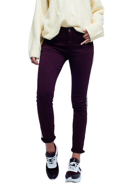 Maroon Skinny Jeans