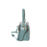 SUSU Woven Leather Crossbody Bag Blue Purse Women's Handbag