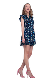 Navy Flower Printed Jumpsuit