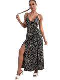 Sexy Backless Slit Beach Summer Floral Print Dress