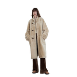 Dreamer Stand Collar Casual Imported Merino Long Sheepskin Jacket