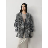 Blizzard Urban Luxury Two-Color Buff Lamb Coat