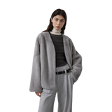 Louvre Mink V-Neck Jacket