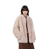 Sea of Love Accompaniment Casual Stand-Up Collar Tuscan Sheepskin