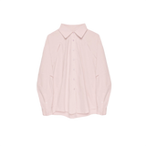 "Spring and Summer Prank" Tencel Jacquard Striped Long-Sleeved Shirt Jacket Women's Loose Top