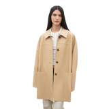 Notting Hill Diary Limited Edition Waxed Goat Leather/Retro Casual Lapel Mid-Length Leather Jacket