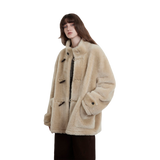 Dreamer Stand Collar Casual Imported Merino Long Sheepskin Jacket