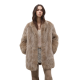 Light Years Away Imported Crown Grade Fox Fur Fashion Light Luxury Style Suit Collar Mid-Length Fur