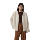 Louvre Mink V-Neck Jacket