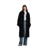 Dreamer Stand Collar Casual Imported Merino Long Sheepskin Jacket