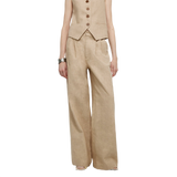 "Diary of an Old Friend" Customized Breathable Ramie Oversize Suit Vest Set