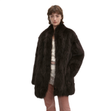 Light Years Away Imported Crown Grade Fox Fur Fashion Light Luxury Style Suit Collar Mid-Length Fur